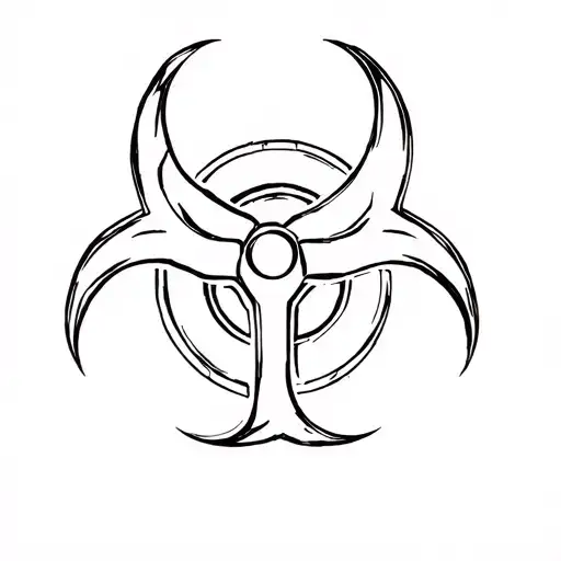 Biohazard Symbol Cyber Sigilism
