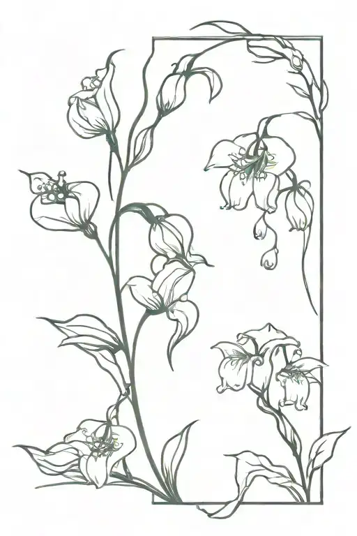 Lily Of The Valley And Morning Glory Flower