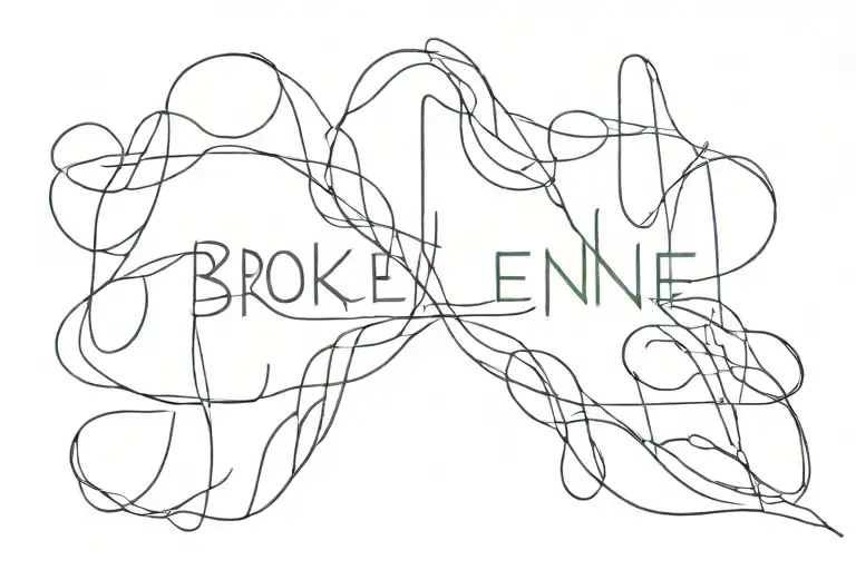 Broken And Alone Lettering
