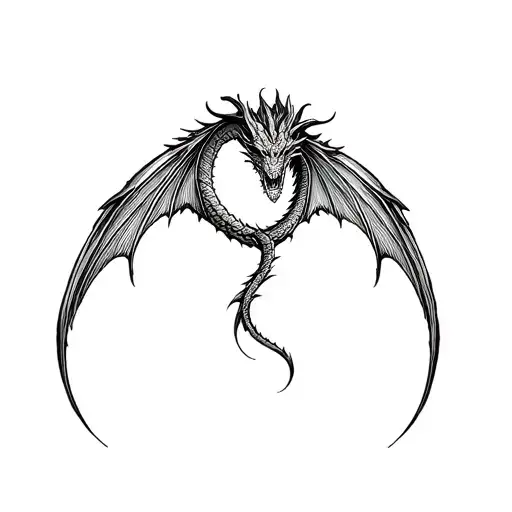 Dragon Open Wings
