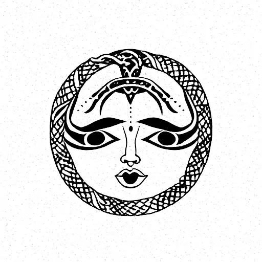 Medusa And Greek Circle