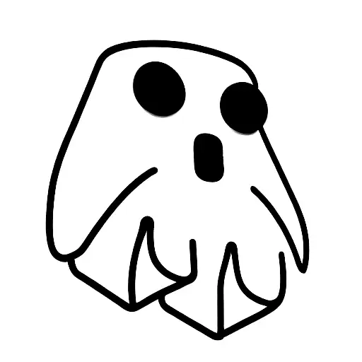 Cartoon Ghost Playing Video Games