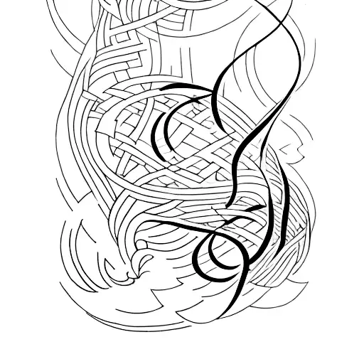 Design A Minimalist Tattoo Of A Persian Love Poem Written In Elegant Calligraphy