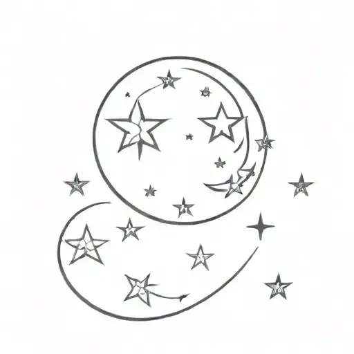 Moon Stars Minimalism