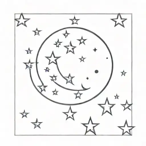 Moon Stars Minimalism