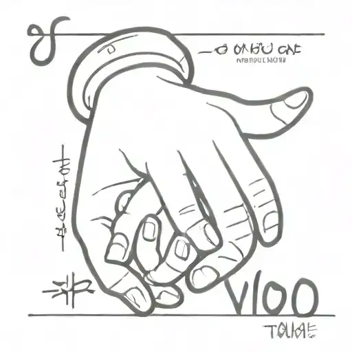 Outstretched Hand With Quote Tvoj Red