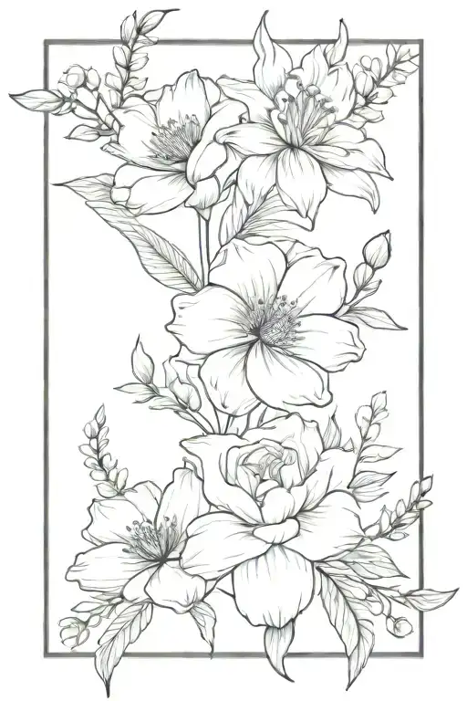 Jan Feb May July Birth Flower Bouquet