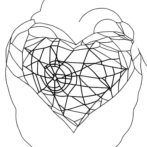 A Minimalist Heart-shaped Globe Tattoo Symbolizing Love For The World