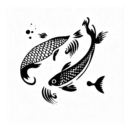 Koi Fishes Swimming In Water