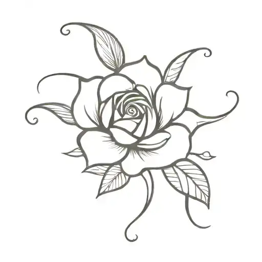 Girly Minimalist Tattoo Design Featuring