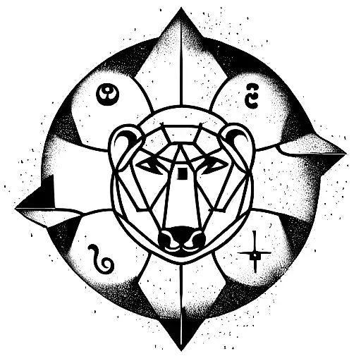 Leo Zodiac Sign With Key