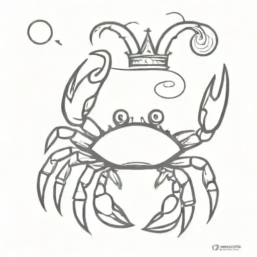 A Giant Crab With A Crown And A Speech Bubble Saying Feed Me Gerry