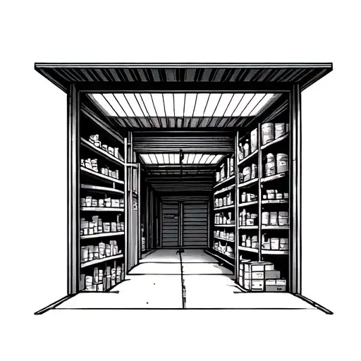 Storage Facility Coloring Book Page