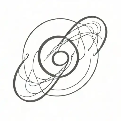 Infinity Logo With Black Sun On The Left And A Black Moon On The Right Very Simple