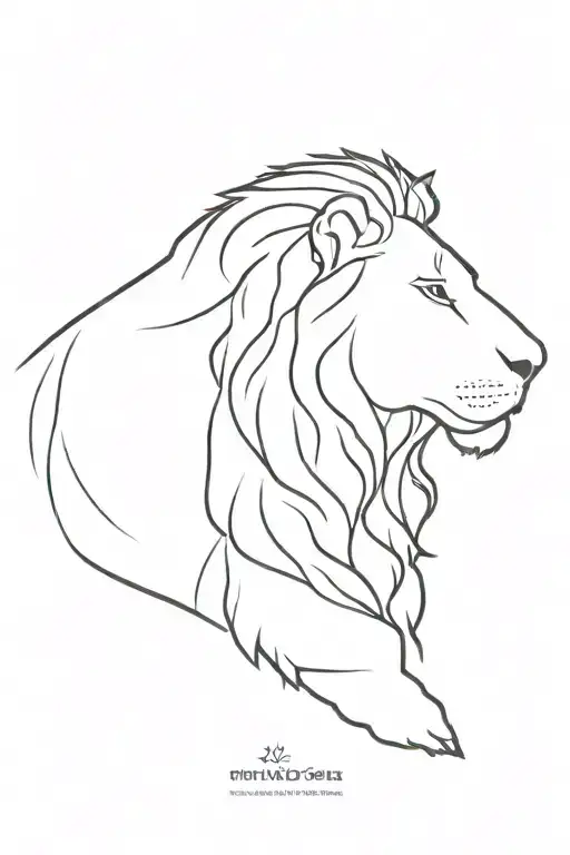 Side Profile Lion In The Shape Of Israel Map