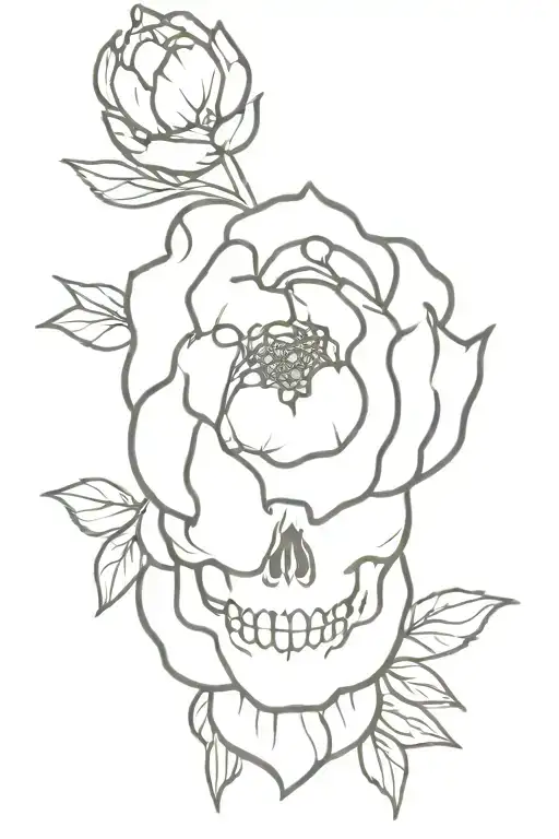 Skull Peony Flowers
