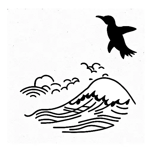 Penguin Surfing A Tidal Wave