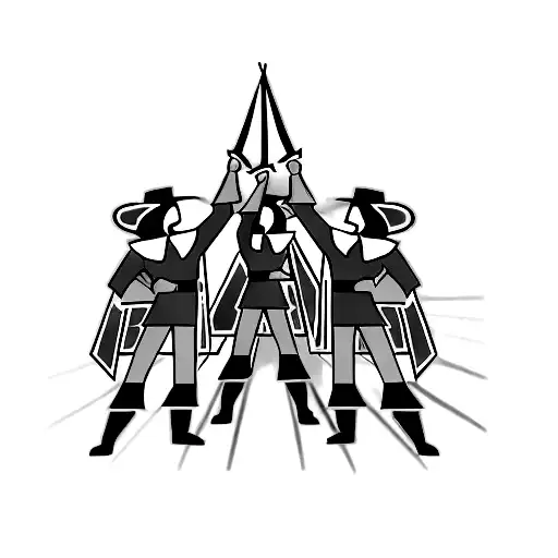 A Group Of People Holding A Flag