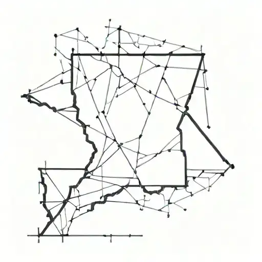 Broken Glass Shaped Like Minnesota In Hole Surrounded