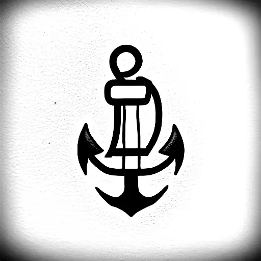 Anchor Connected With A Fork & Knife