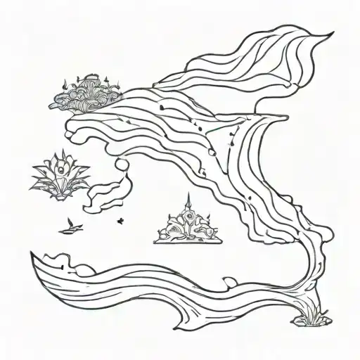 Spain Inspired Water Tattoo Design