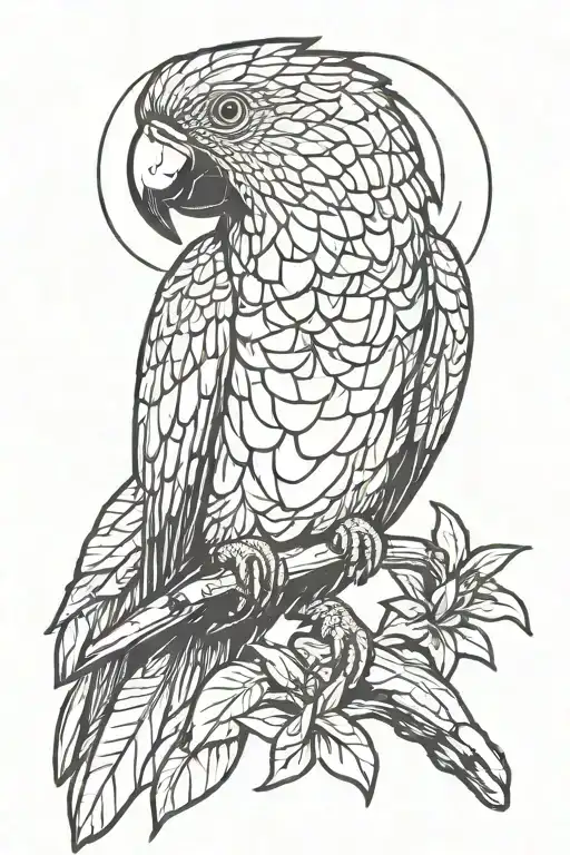 Parrot Eating Banana