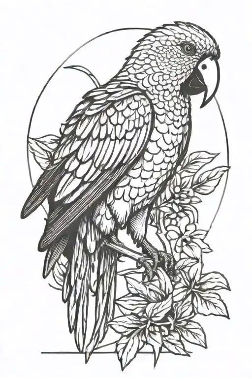 Parrot Eating A Banana