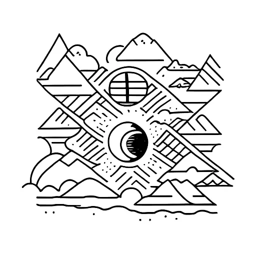 Mountain With Night And Day