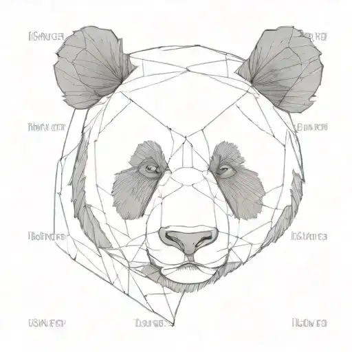 Panda Bear Head Frontal View