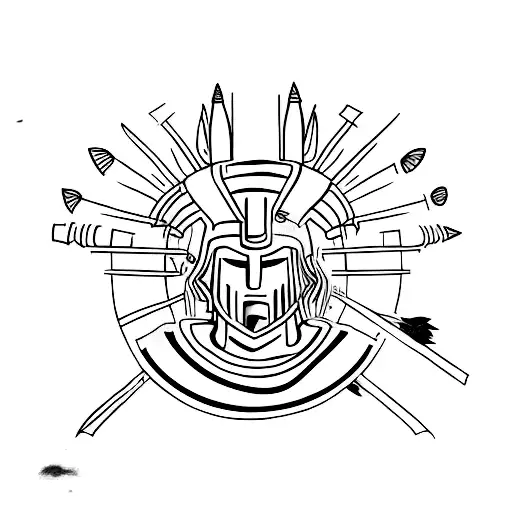 Spartan Warrior On Fire