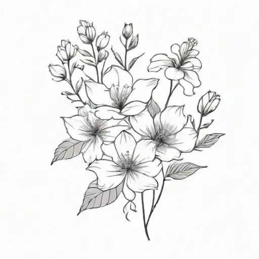 Two February Birth Flowers And One October Birth Flower Bouquet