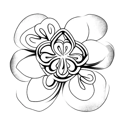 Three Leaf Clover With Shea Written In The Stem