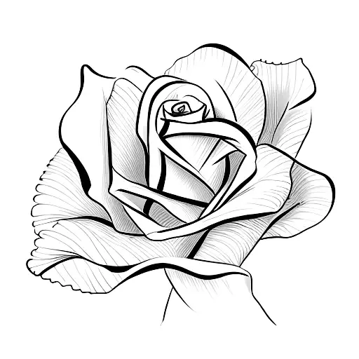 A Minimalist Design Of A Rose With Running Shoe Laces Wrapped Around It