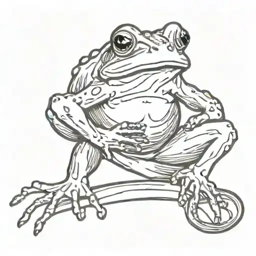 Frog Riding A Banana