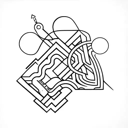 A Fine Line Tattoo Of A Key With The House Number 214 And A Small Key Near It