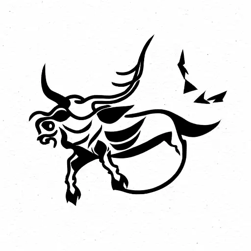 Bull With Fly And Dragon