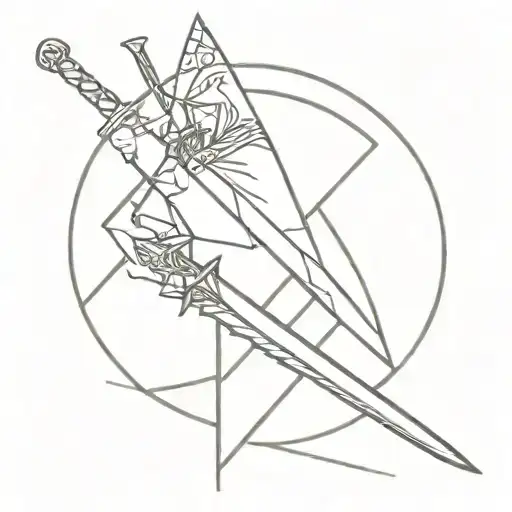 Lightninh And Sword Going