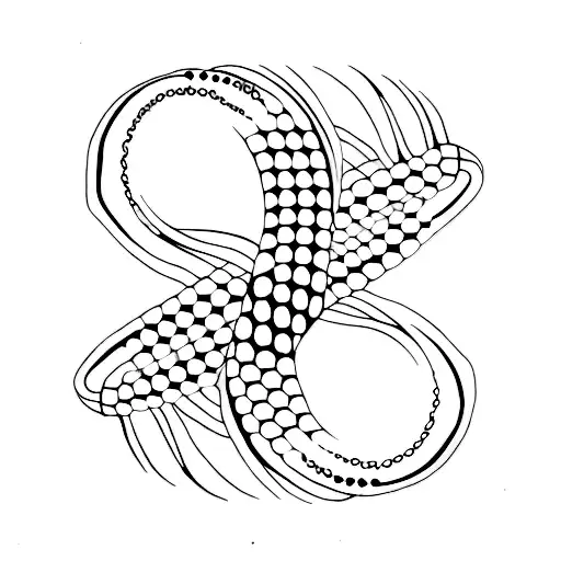 An Infinity Symbol Made Of Coffee Beans With Calming Waves Around It