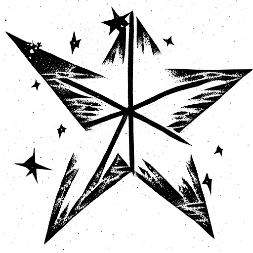 Five-edged Star Falling The Tale Is Fire