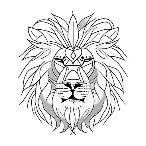 Woman Changing Into A Lion - Simple