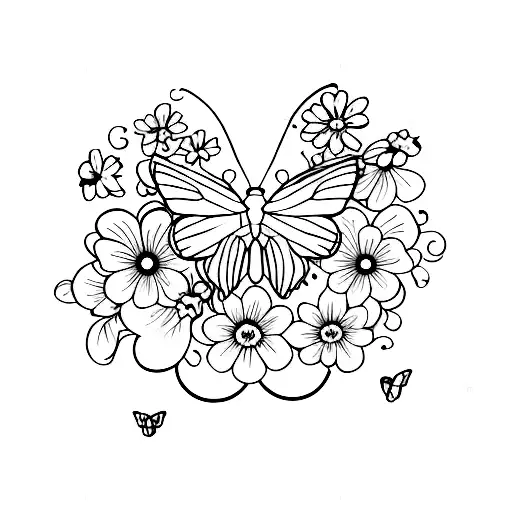 A Delicate Butterfly Perched On An Open Book Surrounded By Blooming Flowers