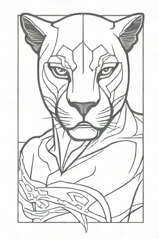 Black Panther On Fore Arm