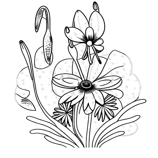 Snowdrop Morning Gory Daisy Connected With Vines