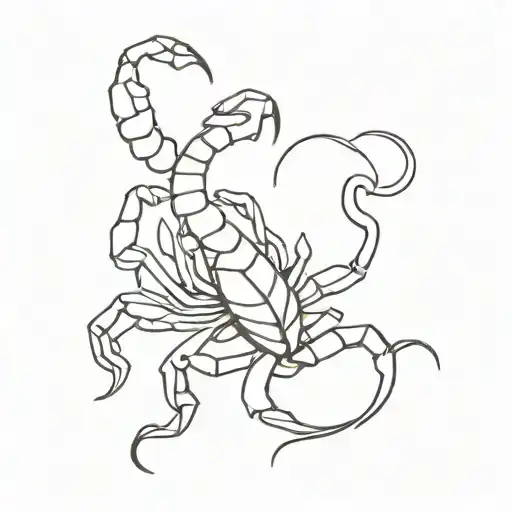 Scorpion Protecting Heart Intertwined