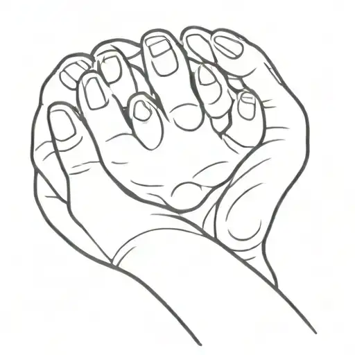 Female Hand Holding A Dog Paw