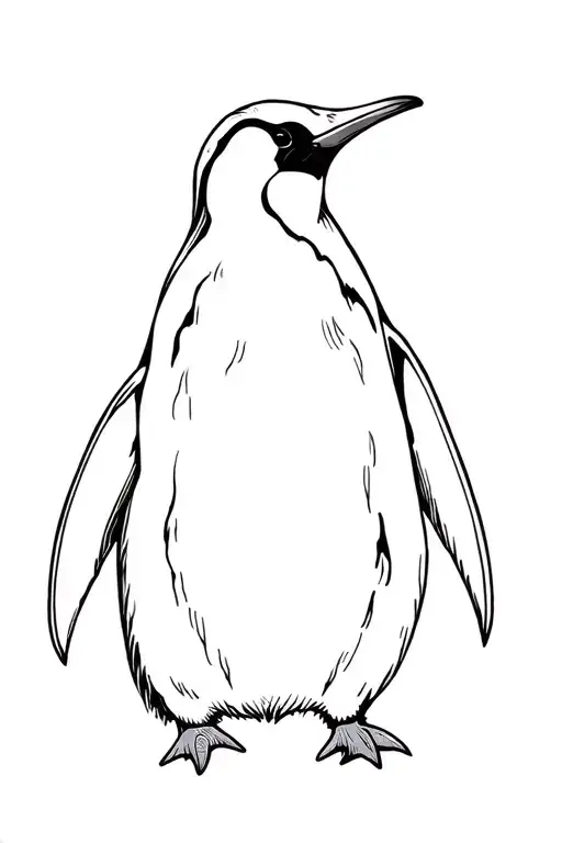 Penguin Line Art