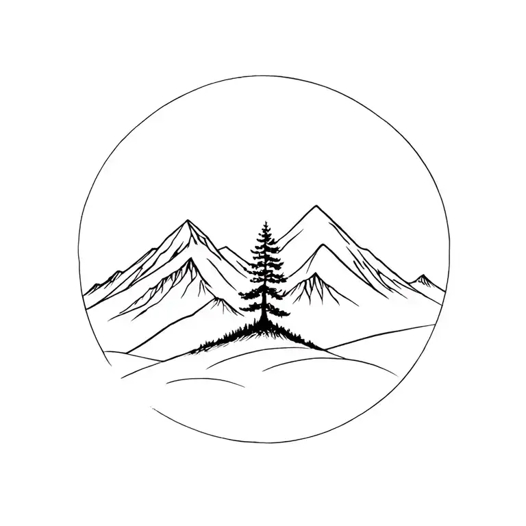 Tree And Mountain