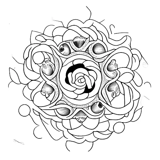 Circle Of Violet And Iris