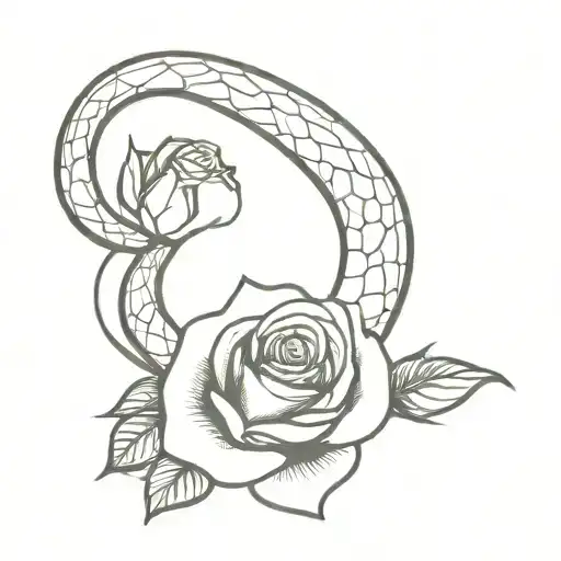 Snake With Rose