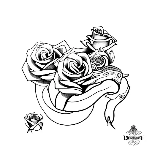 Rose Serpent Pieds D'alouette